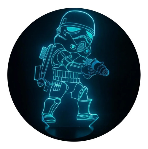 Lámpara 3d App Incluida Star Wars Mini Stormtrooper