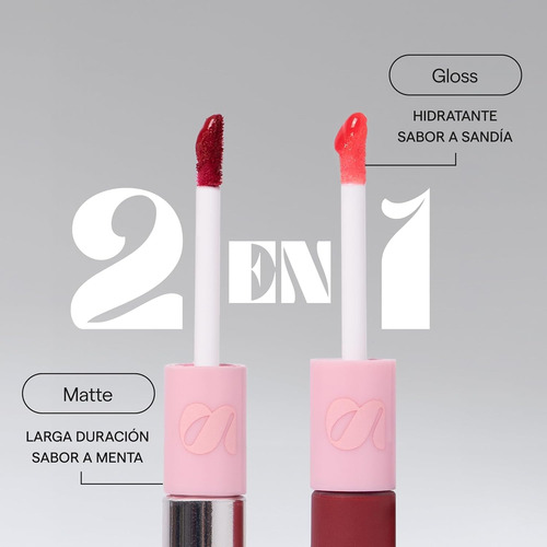 Sarelly Duo Labial Rojo Matte Y Gloss Hidratante Con Estuche Rojo