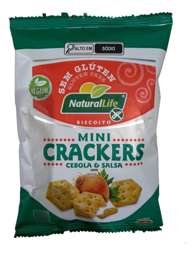 Mini Crackers Cebola E Salsa Vegano Sem Glúten 70g - Kodilar