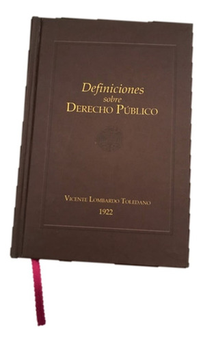 Derecho Público, Definiciones Vicente Lombardo T Facsimilar