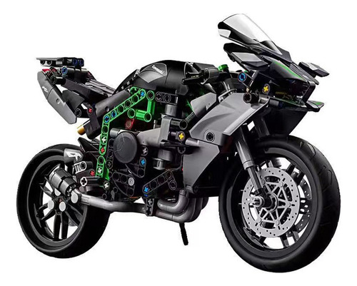 Kawasaki Ninja H2 R Miniatura Corrida Motocicleta 31cm 1/5