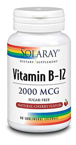 Vitamina B-12 2000 Mcg Sabor Natural De Cereza Sin Azúcar |