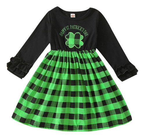 Vestido De Manga Larga Para El Día De San Patricio Para Ni.