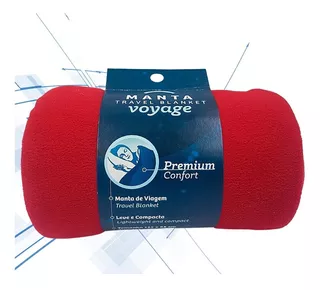 Cobertor Manta De Viagem Nap Premium Confort Cor Vermelho