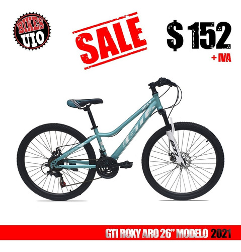 Bicicleta Aro 26 Gti Roxy 21 Vel Disco Modelo 2021