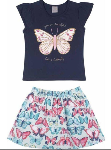 Imagem 2 de 4 de Conjunto Infantil Menina Mundi You Are