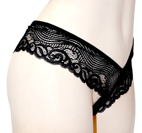 Paquete De 3 Tanga Corte V Suave Bonito Encaje