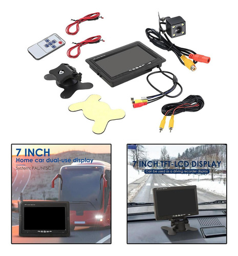 M Monitor Retrovisor Lcd Tft A Color De 7 Pulgadas, Camión