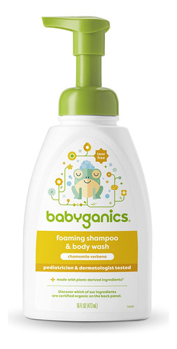 Babyganics Champu Para Bebes + Botella Con Bomba De Lavado C