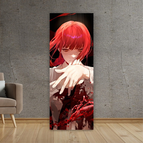 Cuadro Grande Anime Chainsaw Man Makima Sangrienta