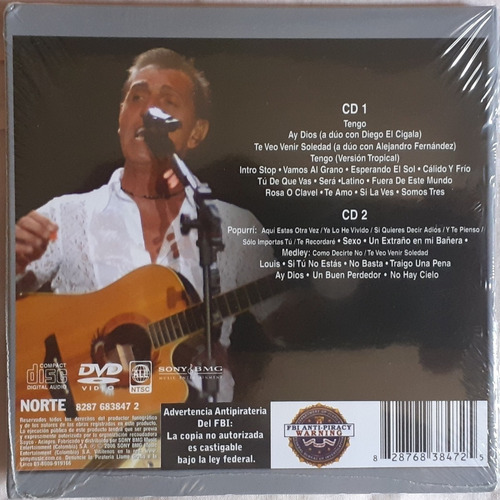 Cd Original Franco De Vita Mil Y Una Historias En Vivo Nuevo