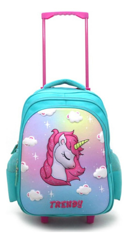 Mochila Con Carro Trendy 16 PuLG Con Rueditas Escolar 