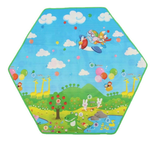Crianças Bebê Hexagonal Desenho Animado Rastejando Tapete