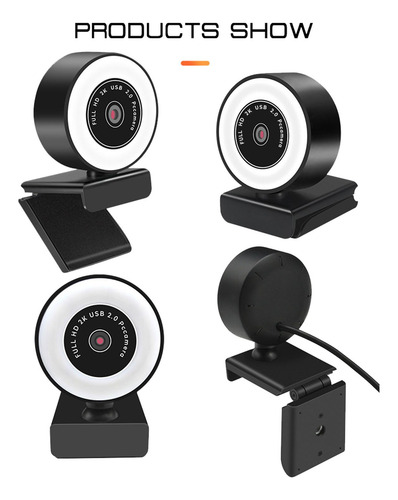 Cámara Web 2k Con Anillo De Enfoque Fijo De 1080p