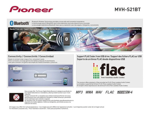 Estéreo Pioneer Mvh S 215 Bt Auto Stereo