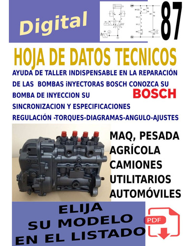 Bombas Inyectoras Bosch  Informacion De Taller