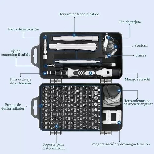 Set 115 Pcs Destornilladores Precisión Torx Magnéticos