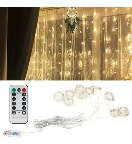 Cortina De Led Decoracao Com Controle Natal