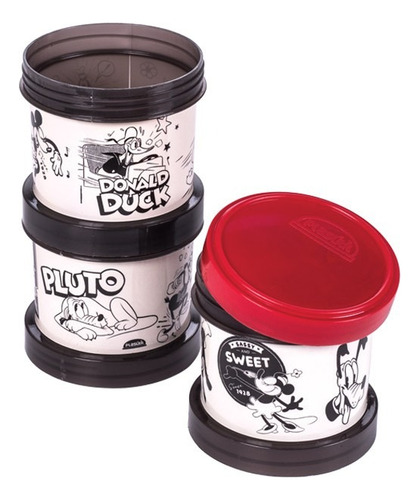 Kit Shakeira 600 Ml + Potes 3 Em 1 150 Ml Mickey & Amigos