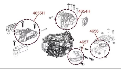 Kit De 3 Soportes Para Motor 2.4 L Chrysler 200 2014-2019