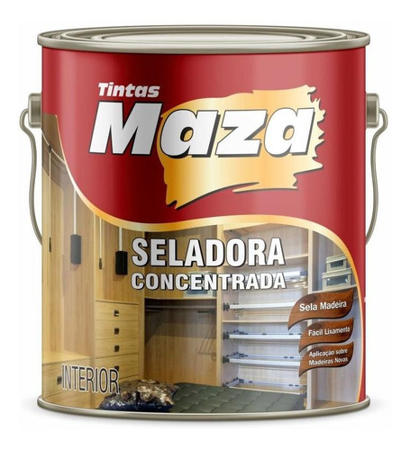 Seladora Concentrada Para Madeira 3,6lt Transparente Maza Acabamento Semibrilho Cor Incolor