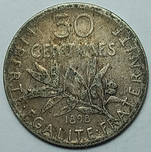Francia - 50 Centimes 1898 - Km 854 (ref 090)