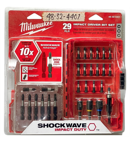 Juego 29 Puntas Impacto Shockwave Milwaukee 48-32-4401