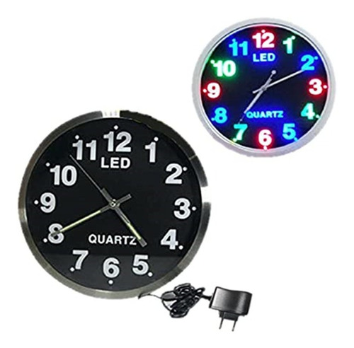 Reloj De Pared Luces Led