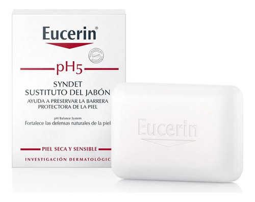 Jabón En Barra Eucerin Ph5 Syndet Piel Seca Y Sensible X100g