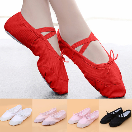 Zapatos De Baile Con Banda Elástica Para Niñas D Canvas Gymn
