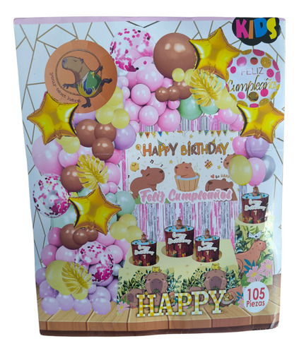 Set Decoración Candy Bar Cumpleaños Capibara Capybara