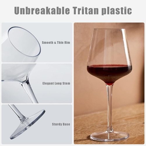Copos De Vinho Flutuantes Para Piscina Michley 15 Oz Inqu...