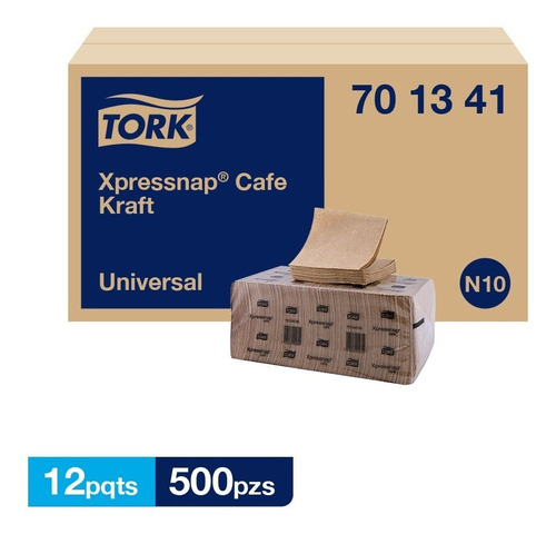 Tork Xpressnap® Café Kraft Universal 12 Paq / 500 Pzs