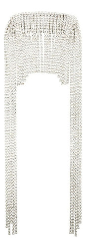 (s) Cadena De Cabeza Con Diamantes De Imitación Plateados Y