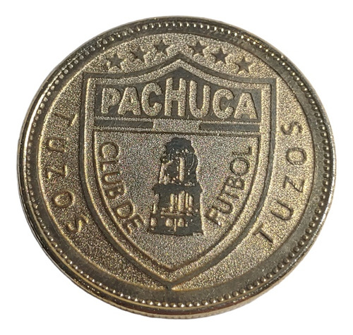 Moneda Futbol Equipo Pachuca Escudo Chapa Oro 14k