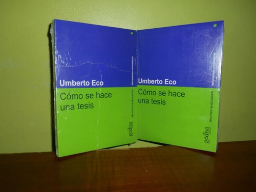 Libro, Como Se Hace Una Tesis - Umberto Eco