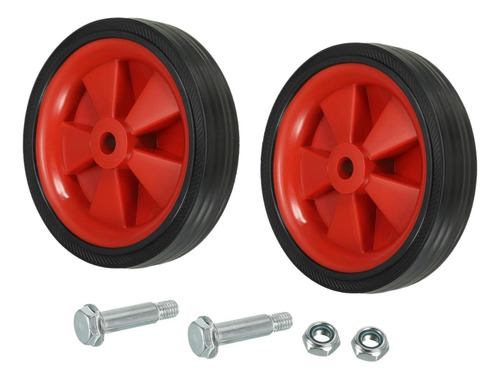2 Piezas Ruedas De Compresor De Aire Reladoras De 12 Cm Rojo