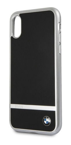 Forro Funda Bmw Aluminium Stripe Hard Black iPhone X/xs Orig