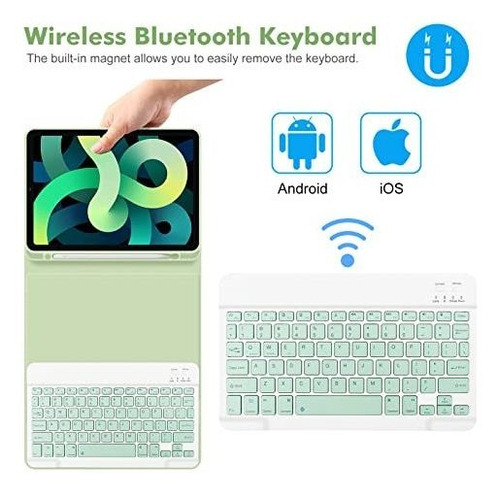 Estuche Teclado Inalambrico Bluetooth Para iPad Air 2020