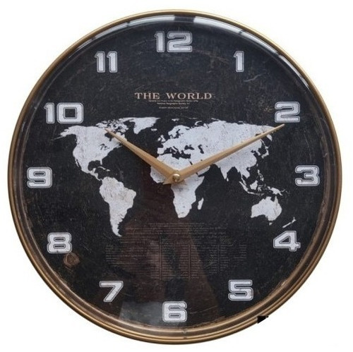 Reloj Metal Dorado 30,5 Cm Excelente
