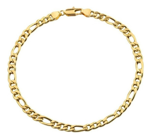Pulseira Masculina Grossa Ouro 18k 6mm Vitalicia Comprimento 21 cm Cor Amarelo Diâmetro 0.6 cm