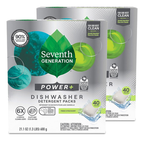 Detergente Para Lavavajillas Seventh Generation 600g Pack 2