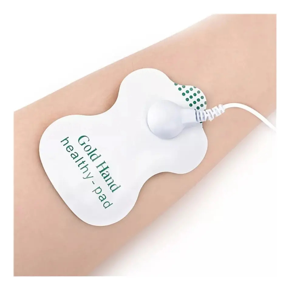 Eletrodo Autoadesivo Gold Hand Fisioterapia TENS Kit 10 Unidades Branco