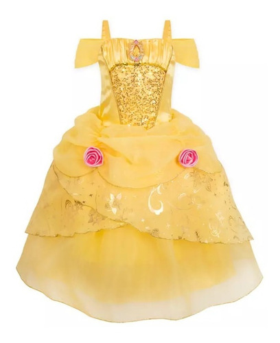 Disfraz Para Niñas De Princesa Bella Disney Original 