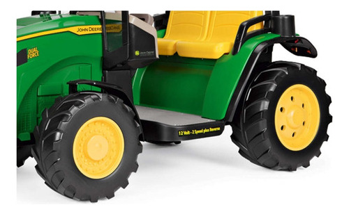 John Deere Montable Electrico De Tractor Con 2 Asientos Marca Peg Perego