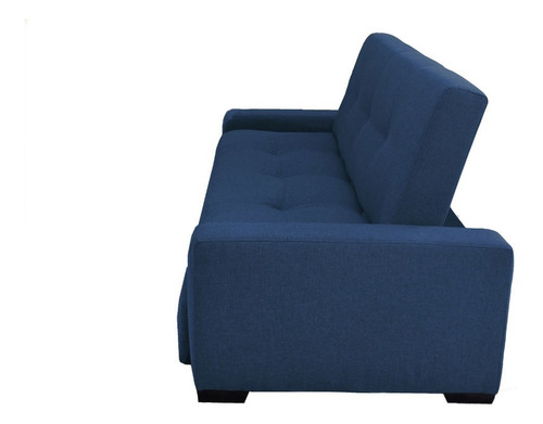 Sofa Cama Sofacama Futon Sillon Sala Mobleco Color Marino Diseño De La Tela Loneta