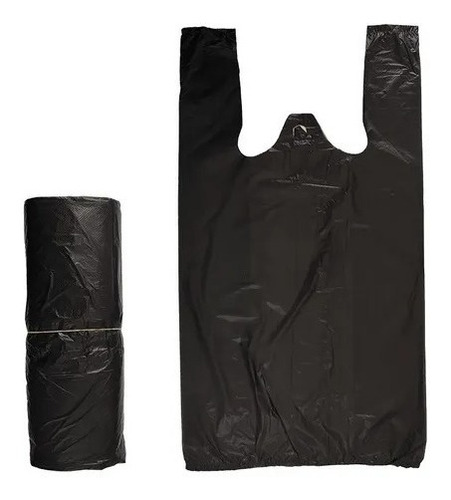 Bolsas Plásticas Negra Camiseta 40x50 X100 Unidades Todo Uso