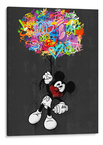Canvas Lab Cuadro Cartoon Mouse Balloons 90x120, David Aste