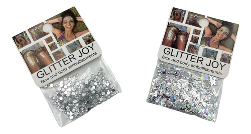 Sachet Glitter Rostro Cuerpo Decoración Plateado Brillante