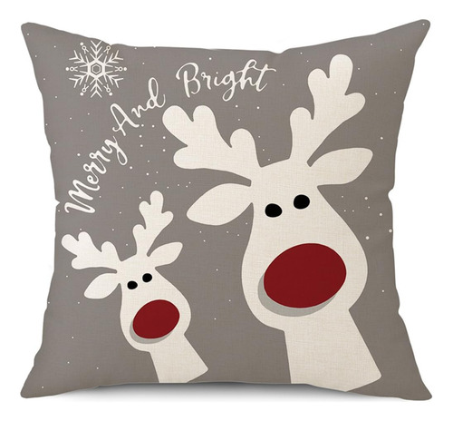 Juego De 4 Fundas De Almohada Con Estampado Navideño De 45 X